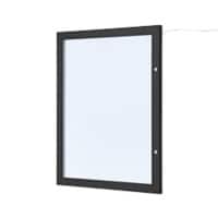 SHOWDOWN Menubord Magnetisch A4 Wandmontage Afsluitbaar 50,5 (B) x 67,9 (H) cm Zwart