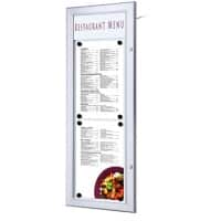 SHOWDOWN Menubord Magnetisch A4 Wandmontage Afsluitbaar 29 (B) x 77,9 (H) cm Zwart