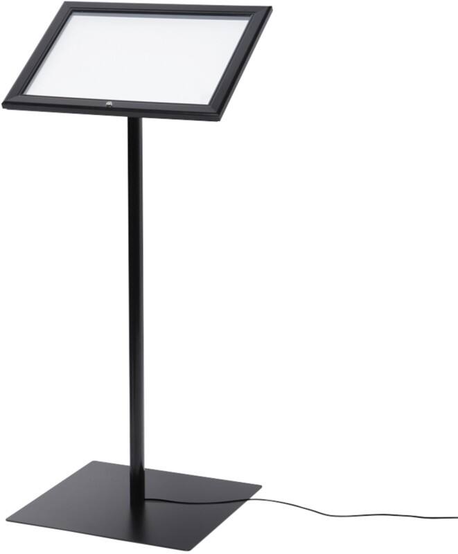 SHOWDOWN Menubord A4 Aluminium Zwart MBSCZN2xA4C9005LED