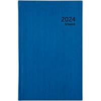 Brepols Saturnus Agenda 2024 1 Dag per pagina Duits, Engels, Frans, Nederlands 2,2 (B) x 13,9 (H) cm Blauw