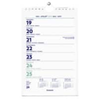 Brepols Wandmontage Wandplanbord 2026 1 Week per pagina Duits, Engels, Frans, Nederlands 9 (B) x 13,5 (D) x 21 (H) cm Wit