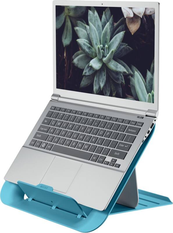 Leitz Ergo Cosy Ergonomische in Hoogte Verstelbare Laptopstandaard met Koelstand 6426 Draagt Tot 17 inch Blauw