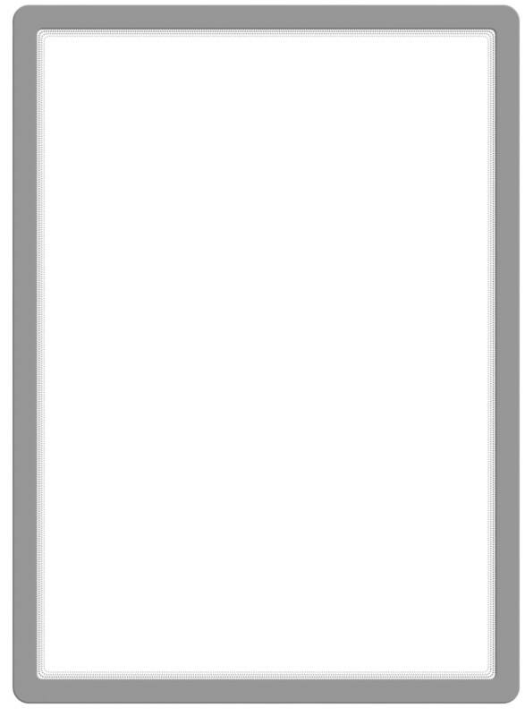 Djois magneto A2 Displayframe Magnetisch Grijs Klevend PVC (Polyvinylchloride) 192950 46,2 (B) x 0,2 (D) x 63,6 (H) cm