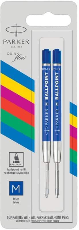 Parker Parker navulling Balpen-navulling 0,7 mm Blauw 2166544 2 Stuks