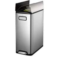 EKO Ecofly Pedaalemmer 40 l Zilver Roestvrij staal