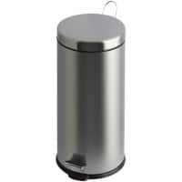 V-PART Classic bin Pedaalemmer 30 l Zilver Roestvrij staal