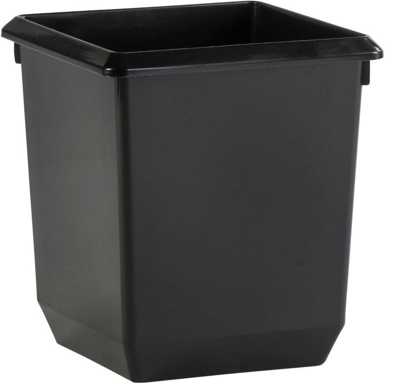 V-PART Polypropyleen Prullenbak 21 L 28 (B) x 28 (D) x 31 (H) cm Zwart