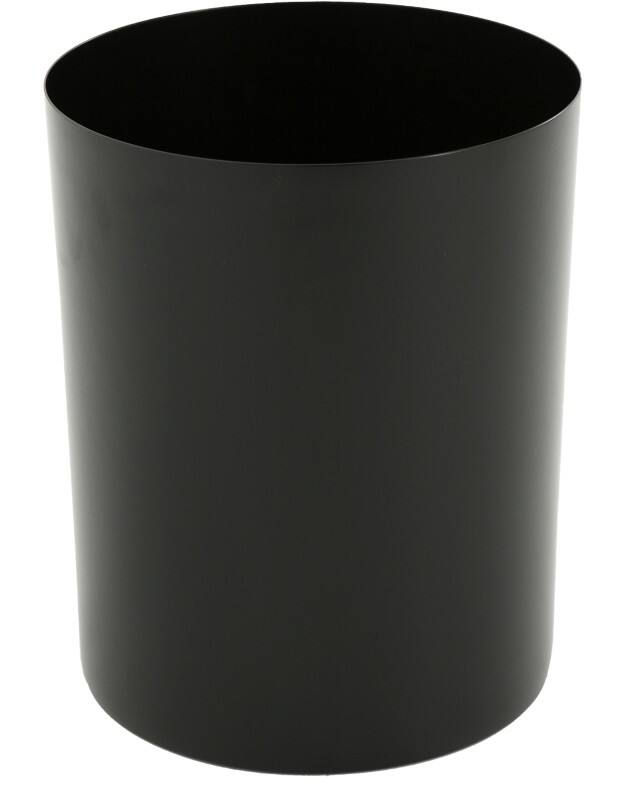 V-PART Staal Prullenbak 20 L 34 cm (H) Zwart