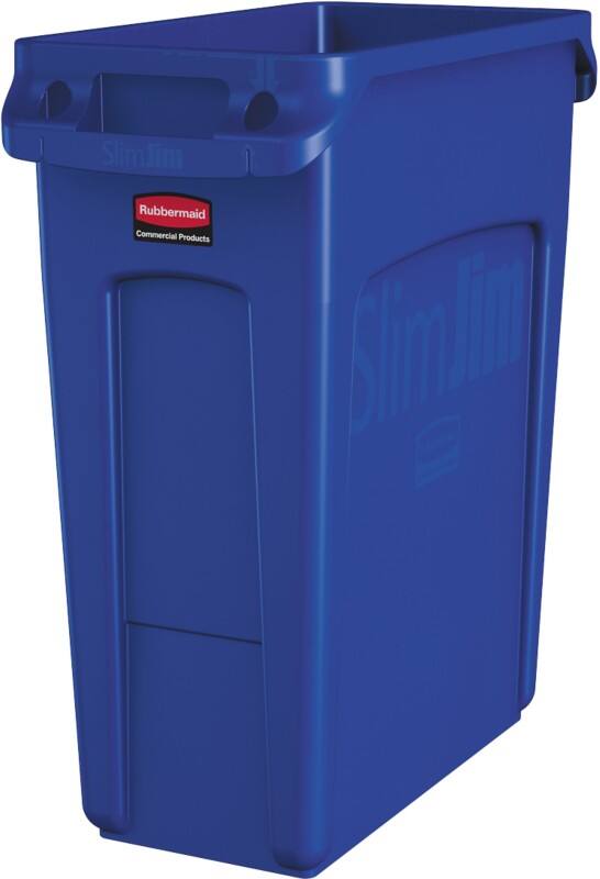 Rubbermaid Polyethyleen Prullenbak 60 L 27,9 (B) x 55,8 (D) x 63,5 (H) cm Blauw