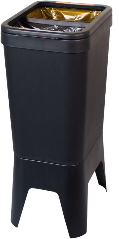 bonton Gerecycled polypropyleen Prullenbak 40 L 30 (B) x 41(D) x 76 (H) cm Grijs Bonton 40 L