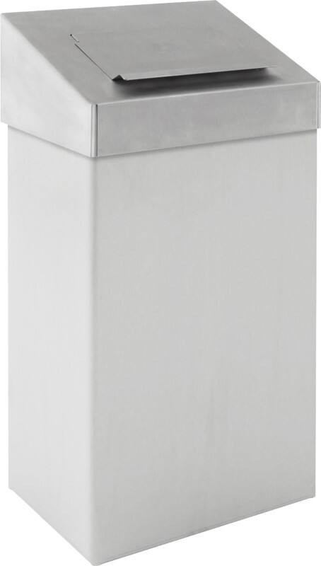 DutchDesign RVS (Roestvrij staal) Prullenbak 18 L 27,7 (B) x 17 (D) x 50 (H) cm Zilver