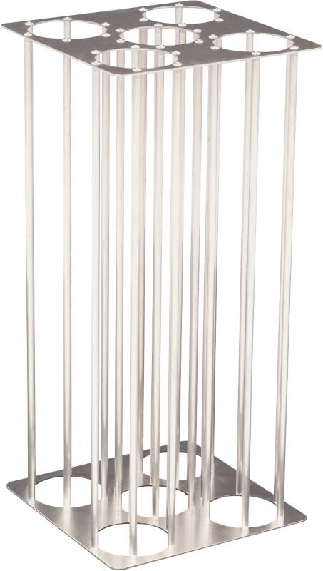 DutchDesign Aluminium Prullenbak 55 L 25,6 (B) x 25,6 (D) x 54,1 (H) cm Zilver