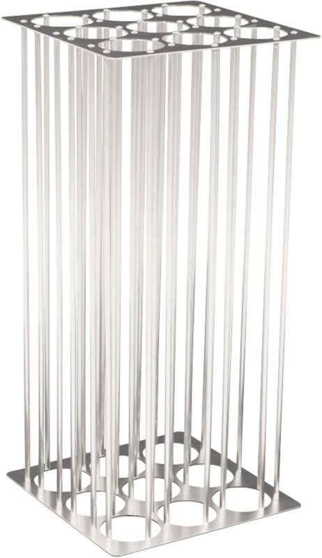 DutchDesign Aluminium Prullenbak 110 L 31,9 (B) x 31,9 (D) x 68 (H) cm Zilver