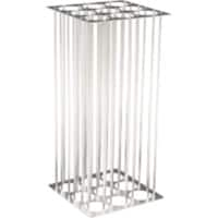 DutchDesign Aluminium Prullenbak 110 L 31,9 (B) x 31,9 (D) x 68 (H) cm Zilver