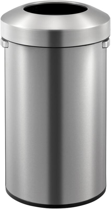 EKO RVS (Roestvrij staal) Prullenbak 90 L 44,8 (B) x 41,6 (D) x 75 (H) cm Zilver