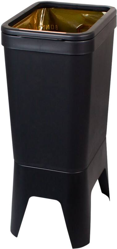 bonton Gerecycled polypropyleen Prullenbak 40 L 30 (B) x 41(D) x 76 (H) cm Grijs