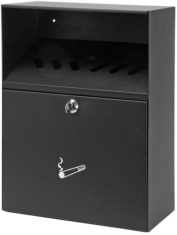 V-PART wandbevestiging asbak 28 (B) x 14 (D) x 37 (H) cm zwart