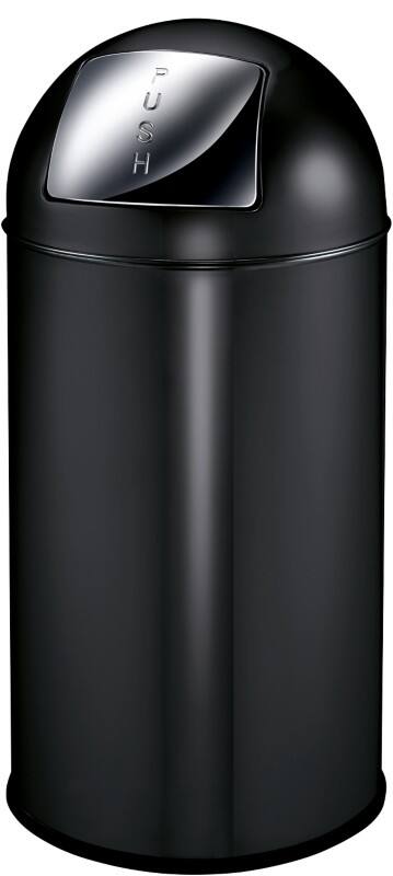 EKO Pushcan Push prullenbak 40 l Zwart Staal