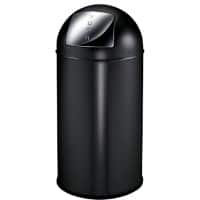 EKO Pushcan Push prullenbak 40 l Zwart Staal
