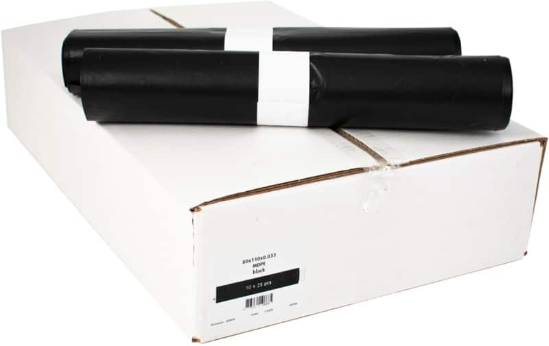 Gemiddeld gebruik Afvalzak 140 l Zwart Mdpe 10 Stuks