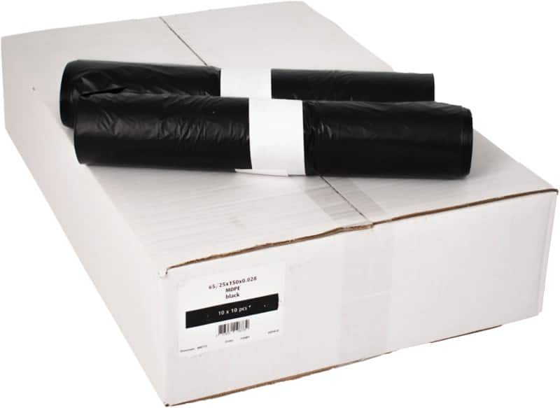 Gemiddeld gebruik Afvalzak 240 l Zwart Mdpe 10 Stuks