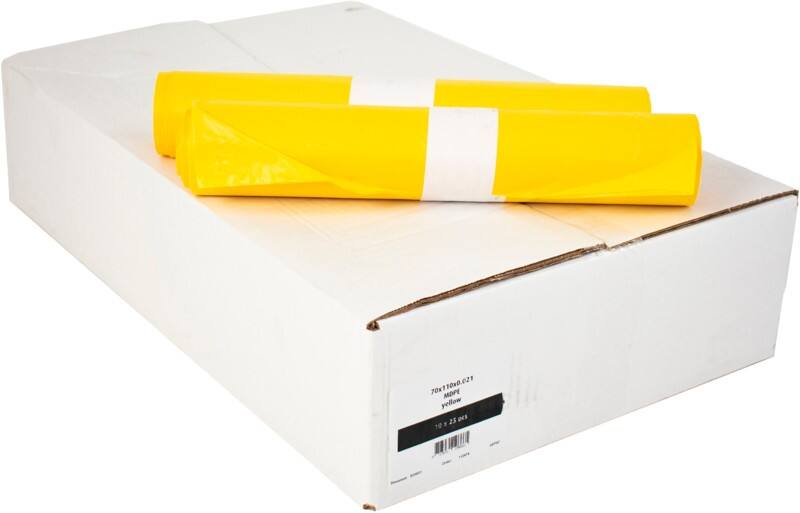 Gemiddeld gebruik Afvalzak 120 l Geel Mdpe 10 Stuks