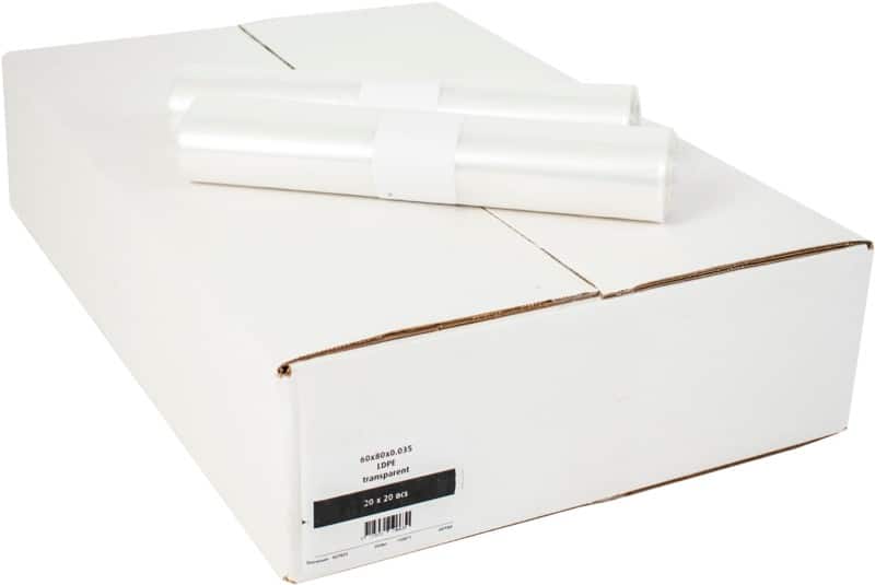 Gemiddeld gebruik Afvalzak 60 l Transparant Ldpe 20 Stuks