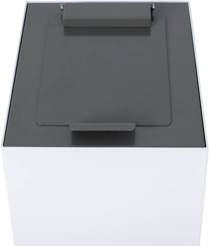 V-PART Deksel 31196227 Gegalvaniseerd staal, gepoedercoat Grijs