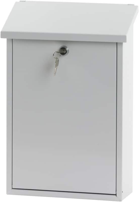 V-PART Toledon Brievenbus Wit Gegalvaniseerd staal 27 x 12 x 40 cm
