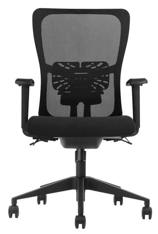 Schaffenburg Bureaustoel Basis mechanisme Mesh 3D armleuning In hoogte verstelbare zitting Zwart 250