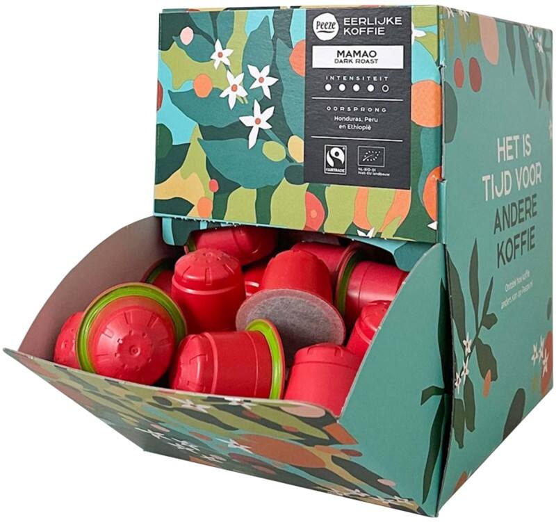 PEEZE Mamao cafeïnehoudende koffiecups Fairtrade 100 stuks