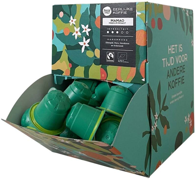 PEEZE Mamao cafeïnehoudende koffiecups Fairtrade 100 stuks