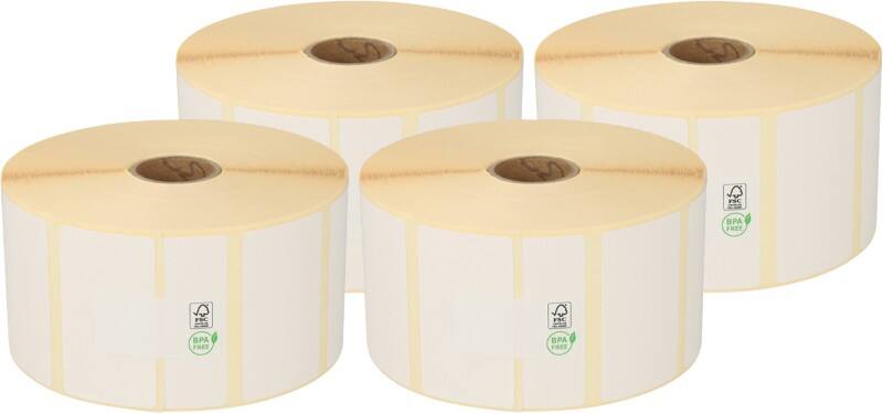 Zebra Z-SELECT 2000D Etiketten Authentiek 800262-125 800262-125 Klevend Zwart op Wit 57,15 x 31,75 mm  4 Stuks 