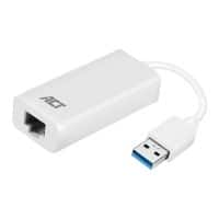 ACT USB-adapter AC4410 Wit USB-compatibel met 10/100/1000 Mbps-netwerken