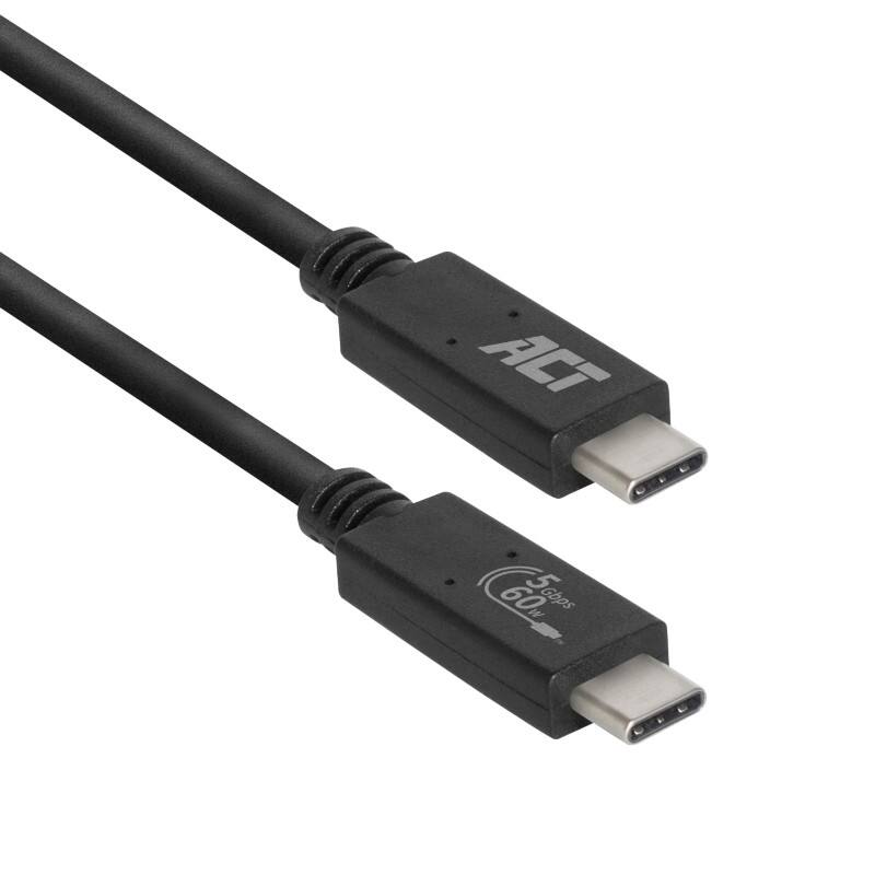 ACT USB-C-kabel AC7401 Zwart 1 m
