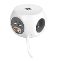 ACT USB-multipoort-hub AC2435 Wit 1500 mm 230V 3 poorten