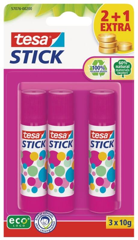 tesa Lijmstift Stick 3 Kleurloos 57076-00200-04 3 Stuks