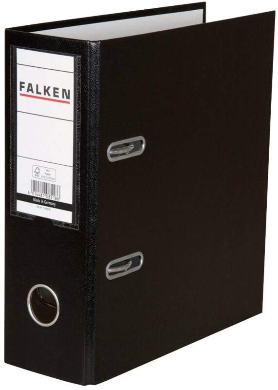 Falken Breed Ordner A5 80 mm Zwart 11285616 Kunststof Staand