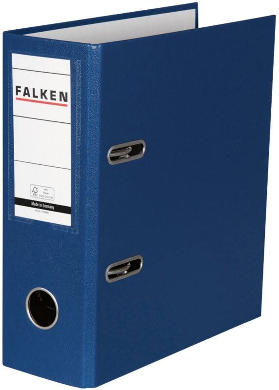 Falken Breed Ordner A5 80 mm Blauw 11285681 Kunststof Staand