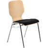 Mayer Sitzmöbel Stapelbare stoel Stof Zwart 211604 530 x 500 x 820 mm Pak van 2