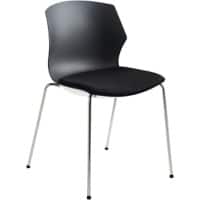 Mayer Sitzmöbel Stapelbare stoel Stof Zwart 2511 510 x 530 x 805 mm Pak van 2