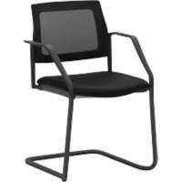 Mayer Sitzmöbel Stapelbare stoel Stof Vaste armleuning Zwart 2519 590 x 560 x 830 mm Pak van 2