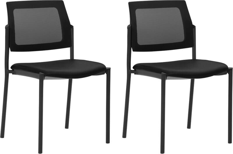 Mayer Sitzmöbel Stapelbare stoel Stof Zwart 2519 490 x 560 x 830 mm Pak van 2