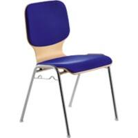 Mayer Sitzmöbel Stapelbare stoel Stof Medium-blauw 2116 530 x 500 x 820 mm Pak van 2