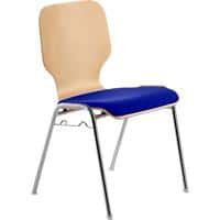 Mayer Sitzmöbel Stapelbare stoel Stof Medium-blauw 211604 530 x 500 x 820 mm Pak van 2
