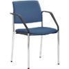 Mayer Sitzmöbel Stapelbare stoel Stof Vaste armleuning Blauw 2518 590 x 560 x 830 mm Pak van 2