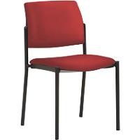 Mayer Sitzmöbel Stapelbare stoel Stof Kersenrood 2518 490 x 560 x 830 mm Pak van 2