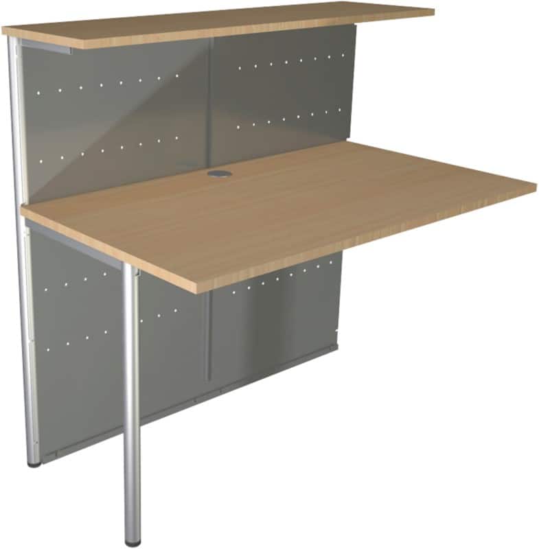 Kerkmann Extra balie Genua Zilver Beuken 1160 x 700 x 1150 mm