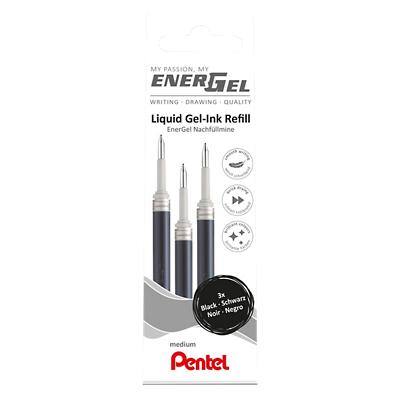 Pentel EnerGel Roller-navulling 0,4 mm Zwart LR7-3A 3 Stuks