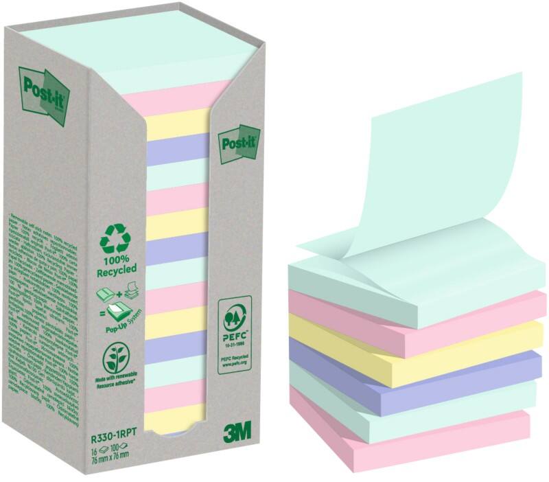 Post-it Sticky Z-Notes 76 x 76 mm Kleurenassortiment 16 Pak Stuks à 100 Vellen